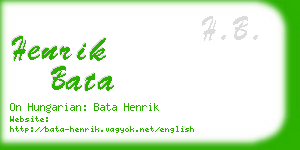 henrik bata business card